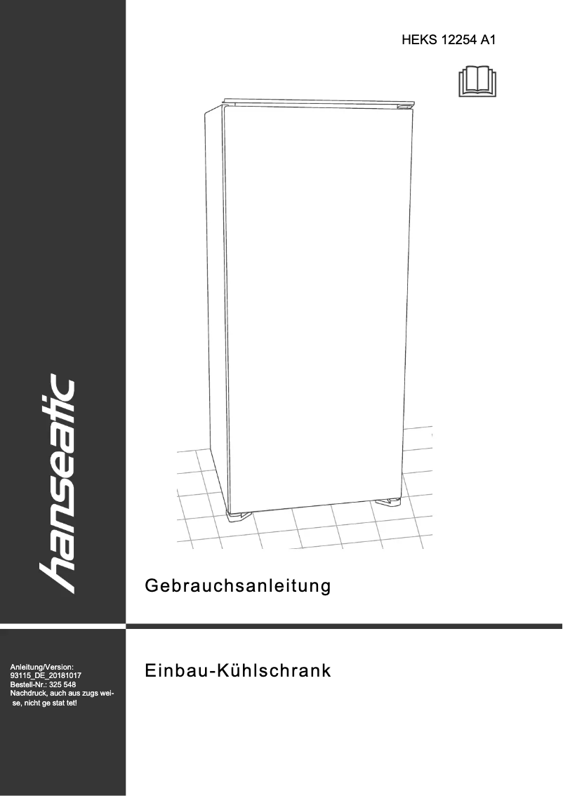 Página nº 1 - Manual de usuario Hanseatic HEKS12254A1