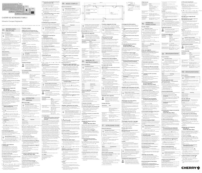 Imagen de la primera página del manual del dispositivo XS Trackball
