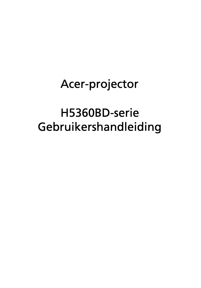 Imagen de la primera página del manual del dispositivo H5360BD