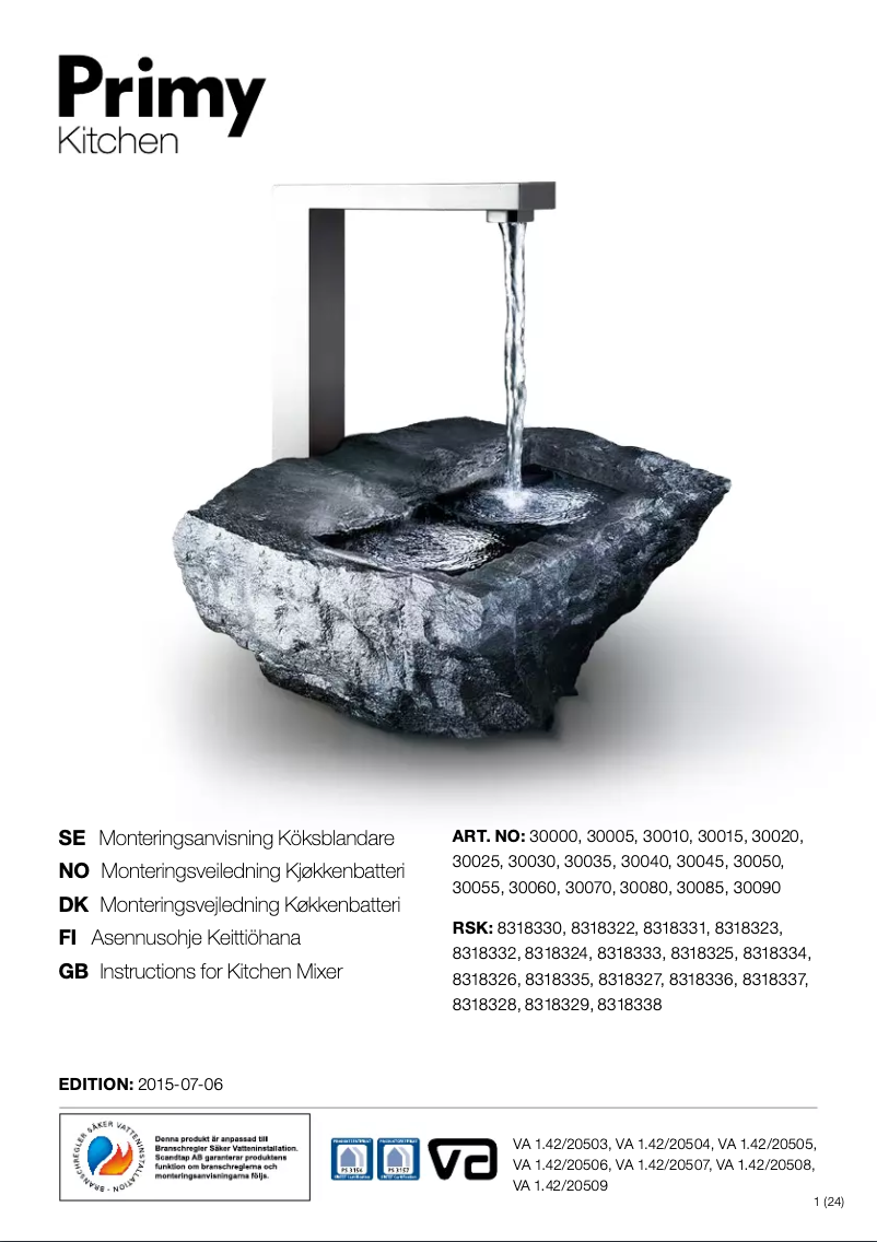 Imagen de la primera página del manual del dispositivo Steel Square 30010