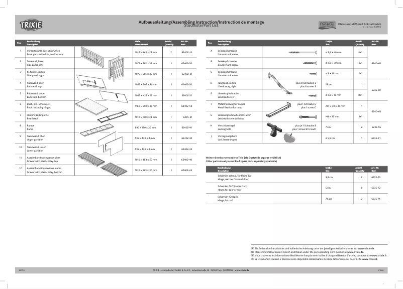 Imagen de la primera página del manual del dispositivo 62402
