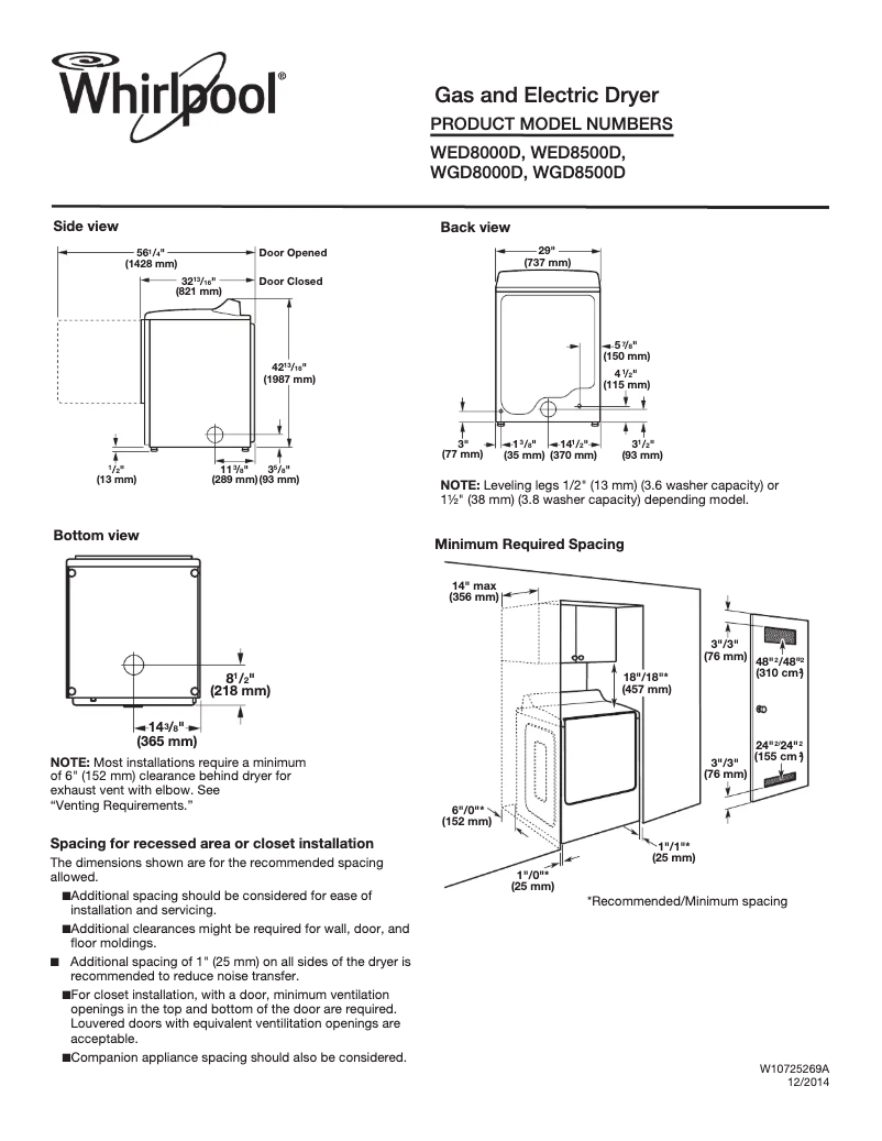 Imagen de la primera página del manual del dispositivo WED8500D