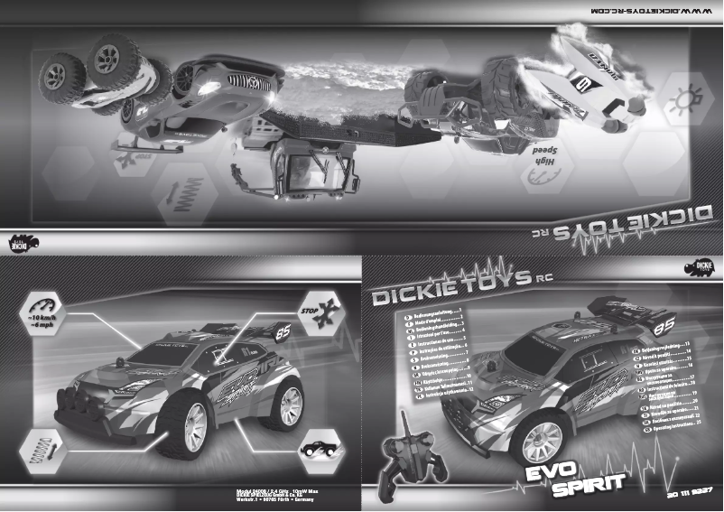 Imagen de la primera página del manual del dispositivo Evo Spirit