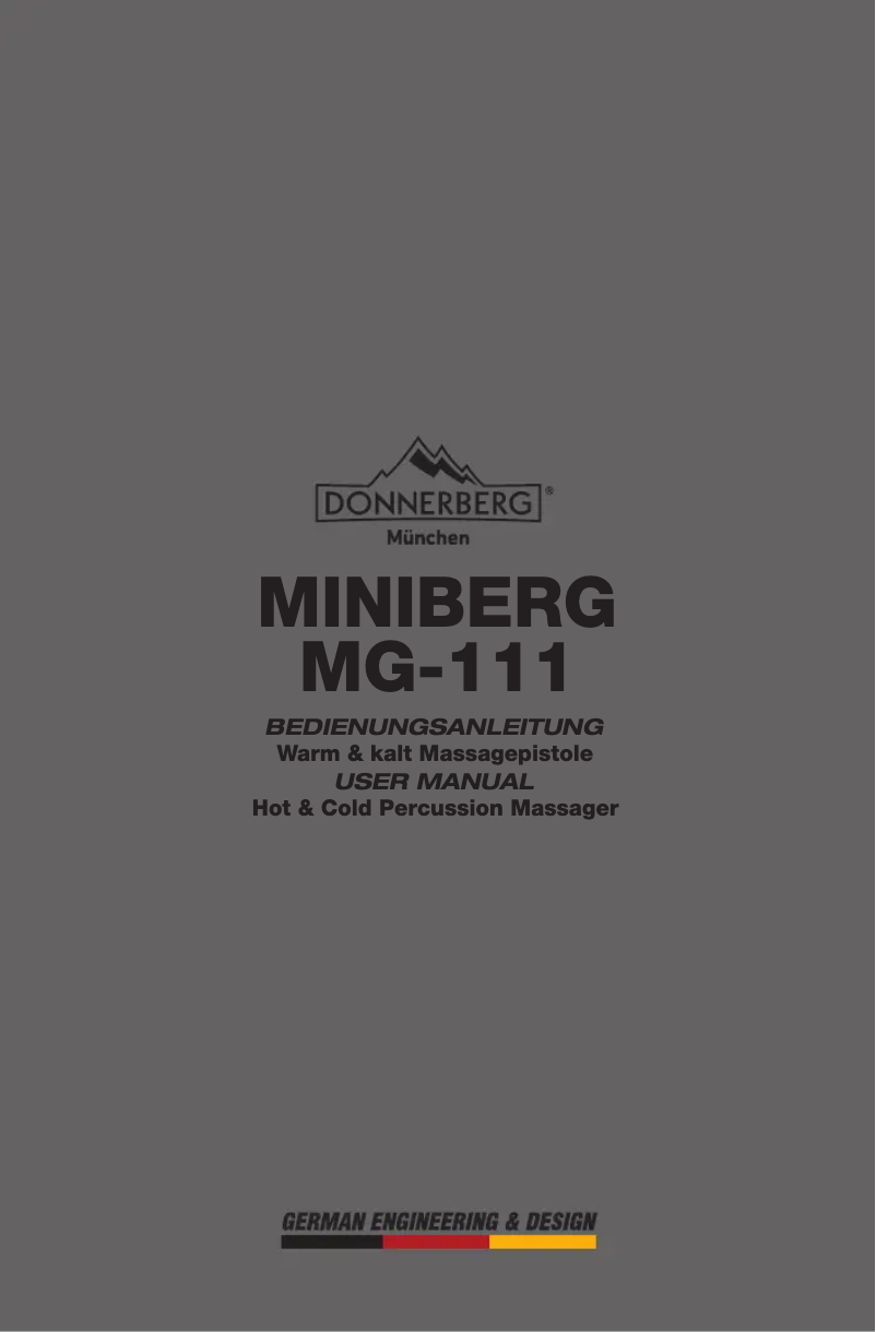 Imagen de la primera página del manual del dispositivo Miniberg MG-111