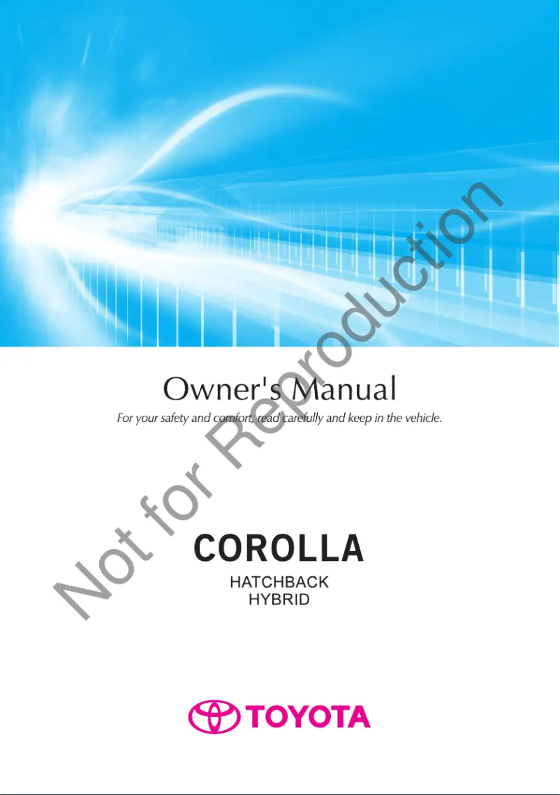 Página 1 del manual Manual de usuario Toyota Corolla hatchback hybrid (2016)