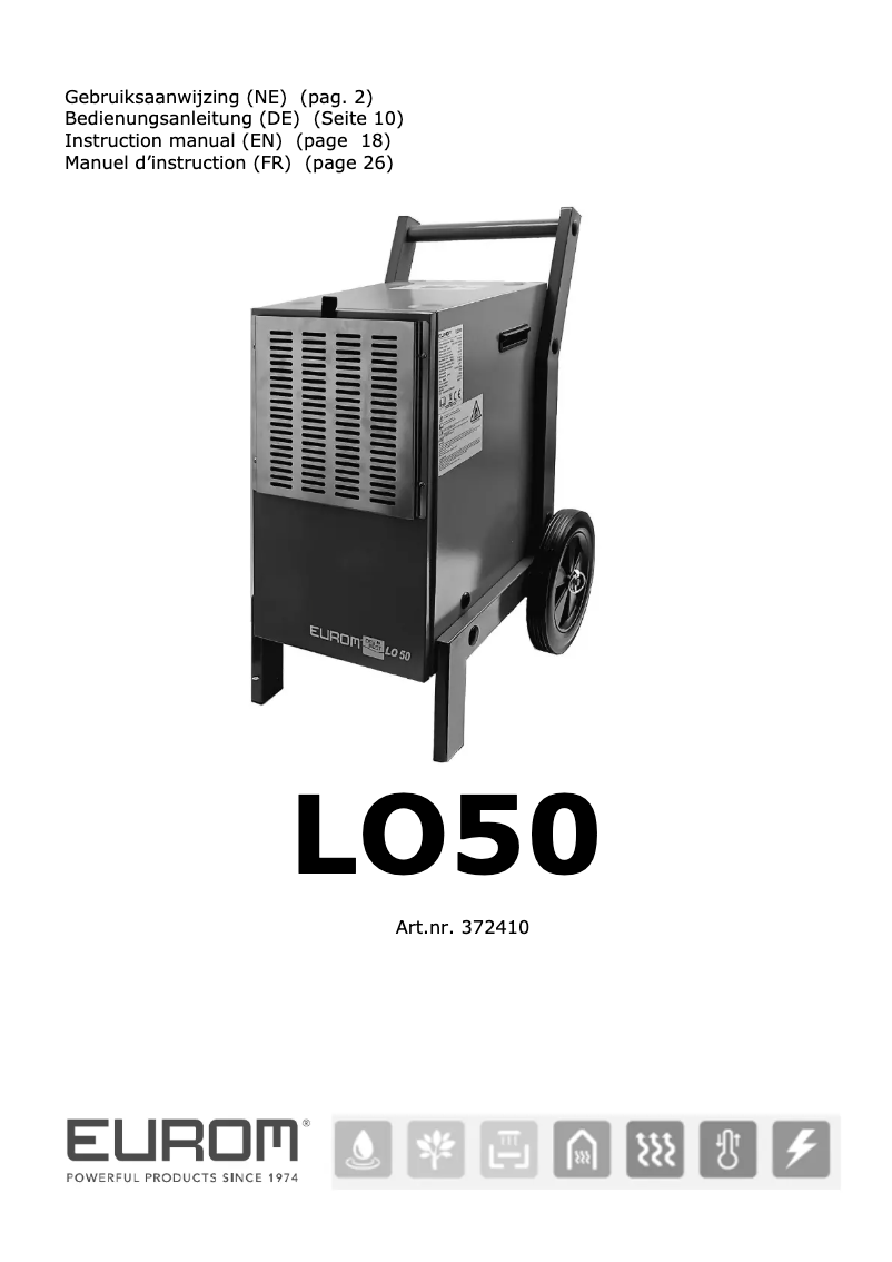 Imagen de la primera página del manual del dispositivo LO50