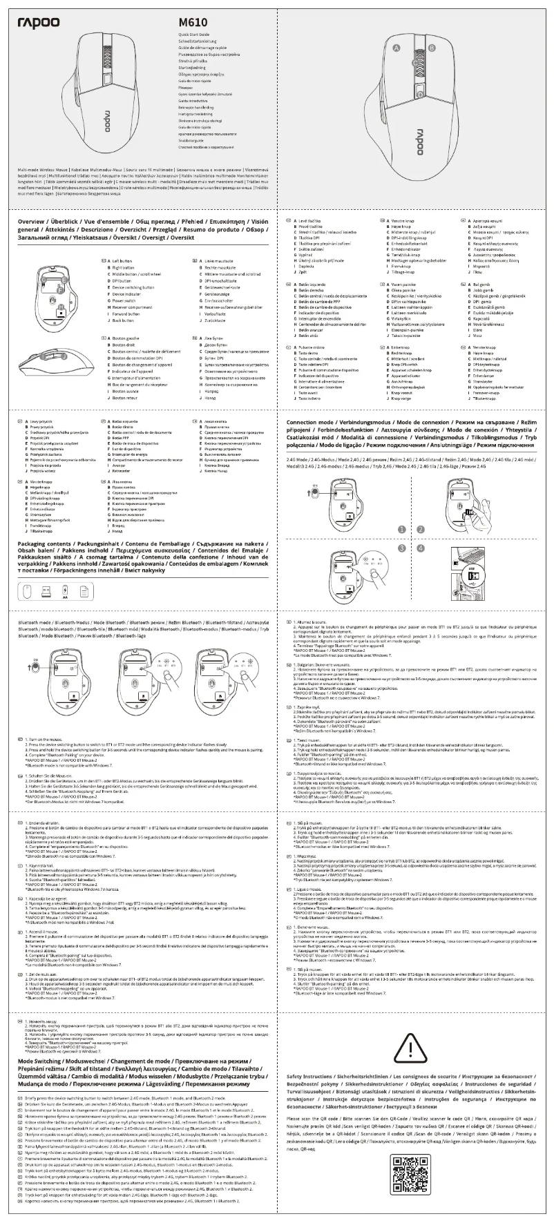 Página 1 del manual Manual de usuario Rapoo M610