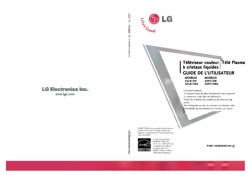 Página nº 1 - Manual de usuario LG 42LB1DR
