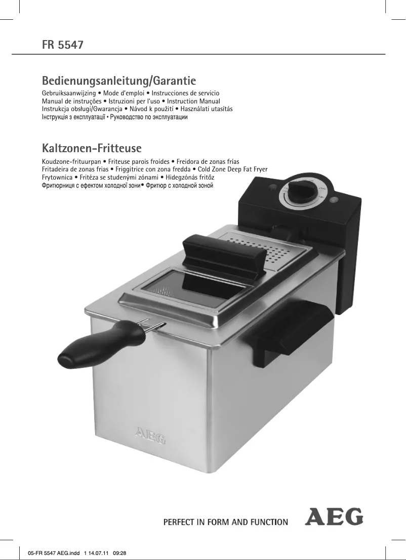 Imagen de la primera página del manual del dispositivo FR 5547