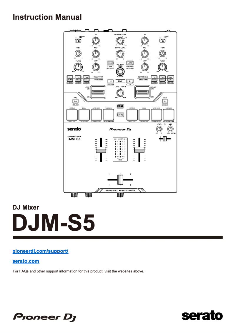 Página nº 1 - Manual de usuario Pioneer DJM-S5