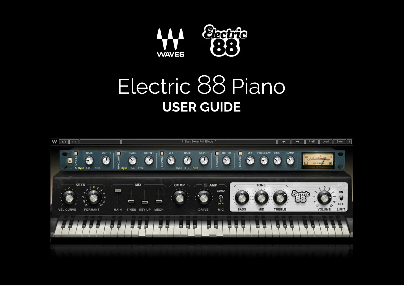 Página 1 del manual Manual de usuario Waves Electric 88 Piano