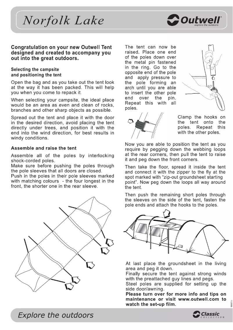 Página 1 del manual Manual de usuario Outwell Norfolk Lake