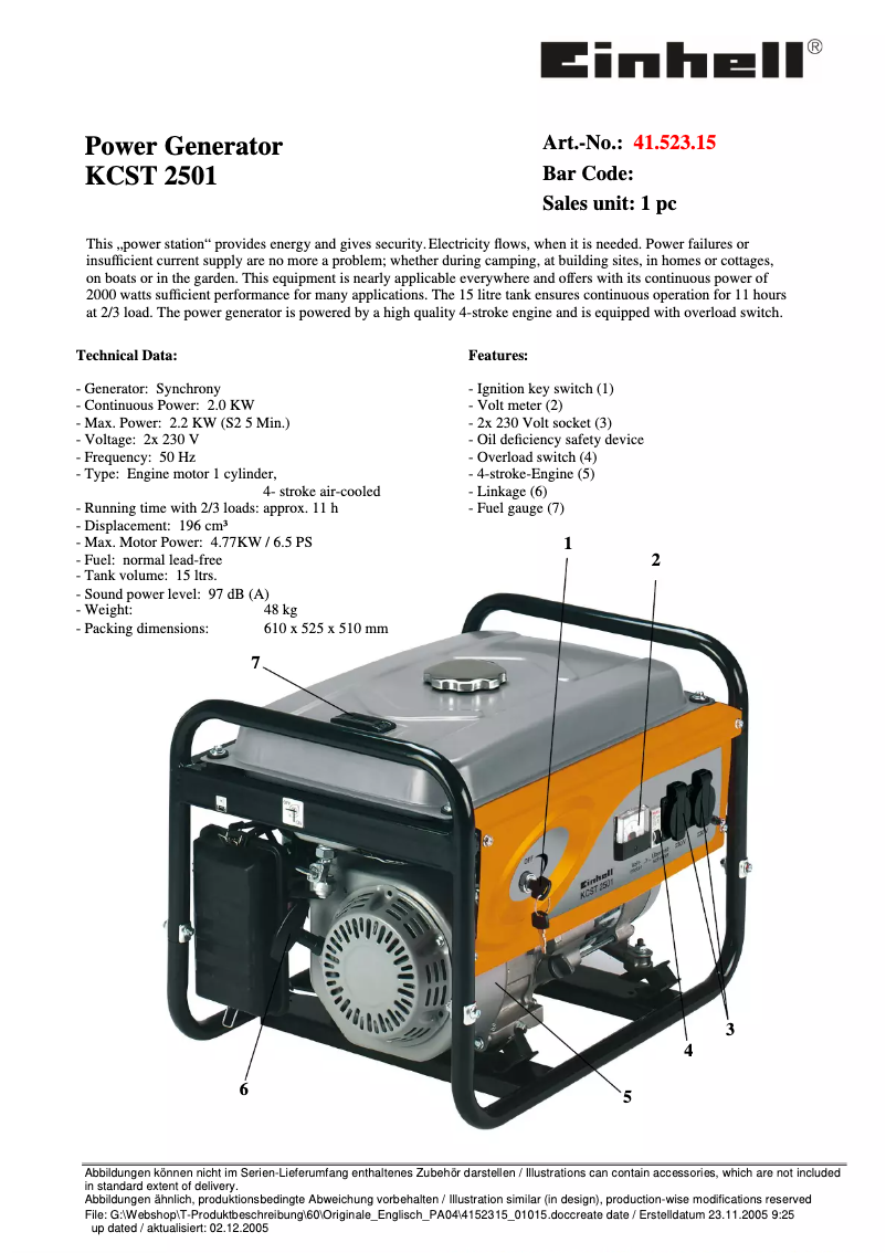 Imagen de la primera página del manual del dispositivo KCST 2501