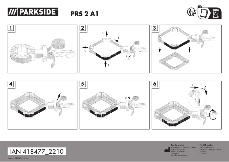 Página 1 del manual Manual de usuario Parkside PWS 2 A1