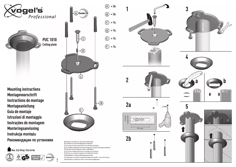 Página nº 1 - Manual de usuario Vogel's EFC 6215
