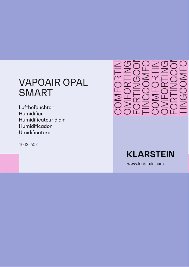 Página 1 del manual Manual de usuario Klarstein VapoAir Opal Smart