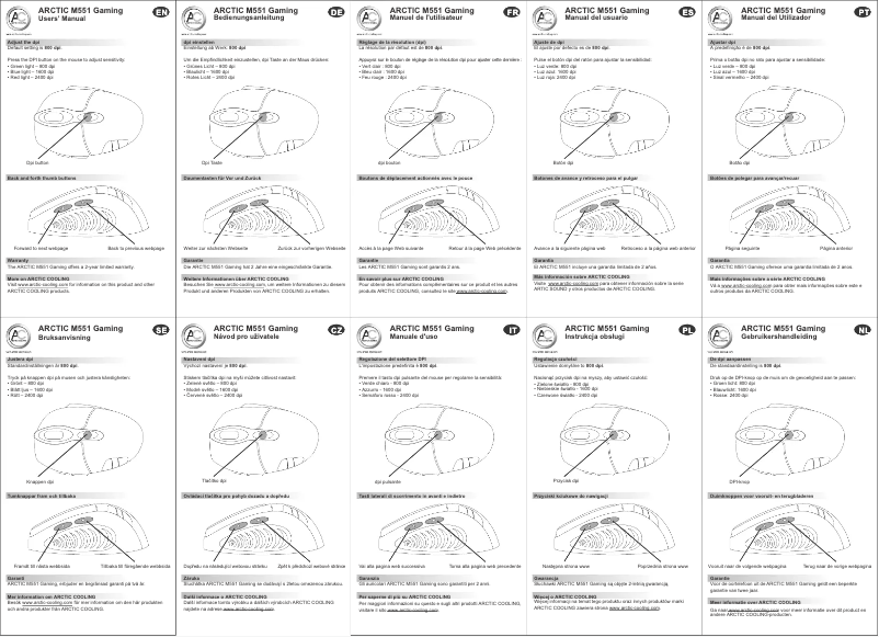Página nº 1 - Manual de usuario Arctic Cooling M551