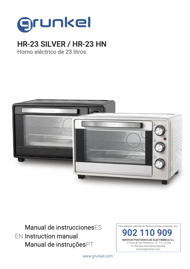 Imagen de la primera página del manual del dispositivo HR-23