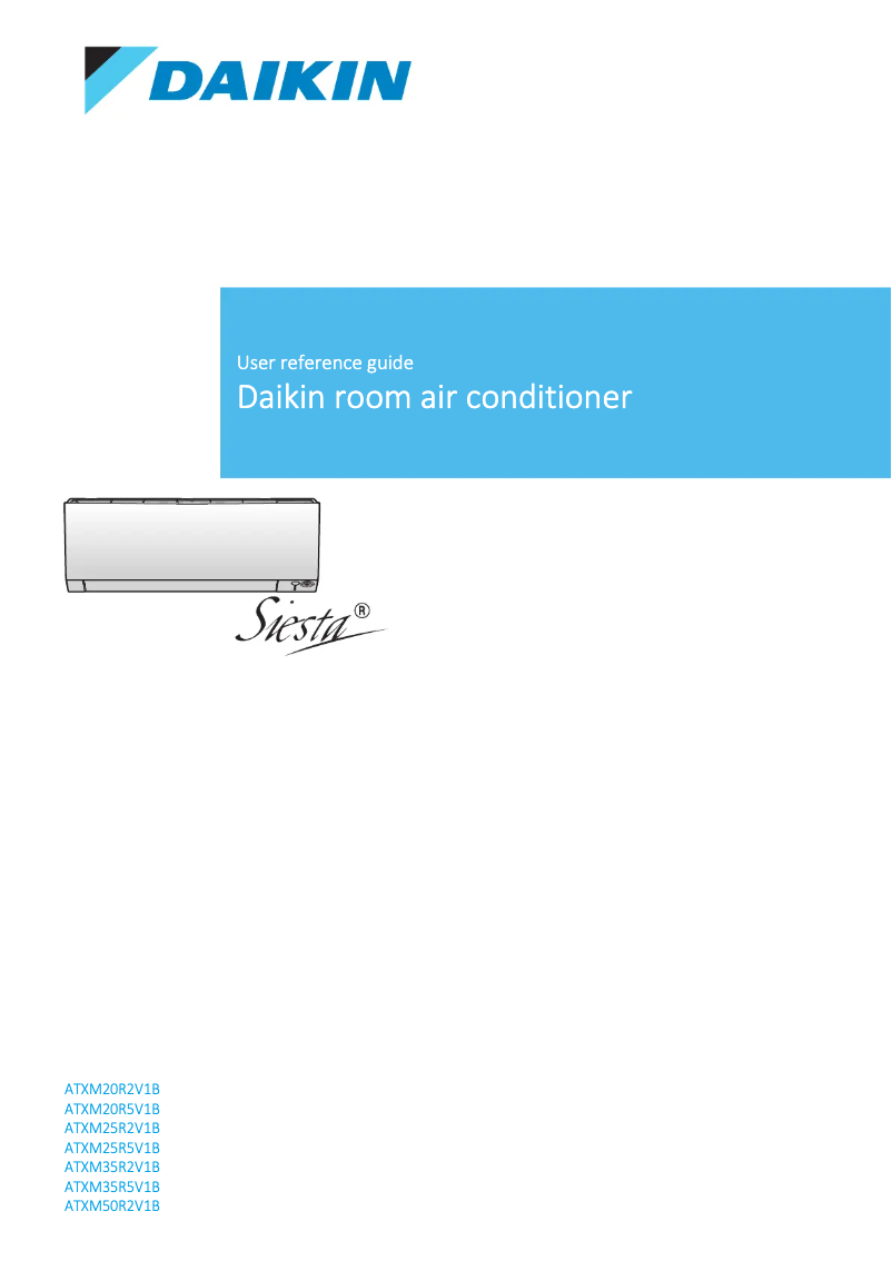 Página nº 1 - Manual de usuario Daikin ATXM50R2V1B