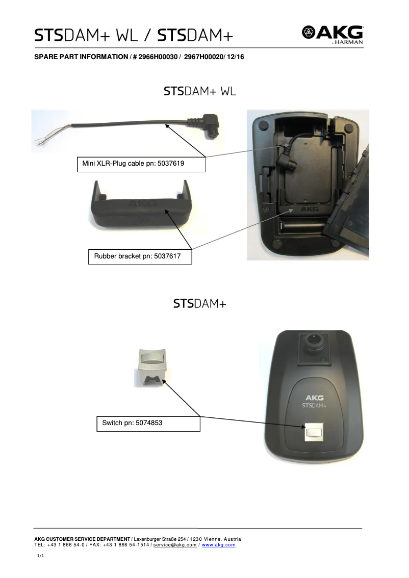 Imagen de la primera página del manual del dispositivo STS DAM+