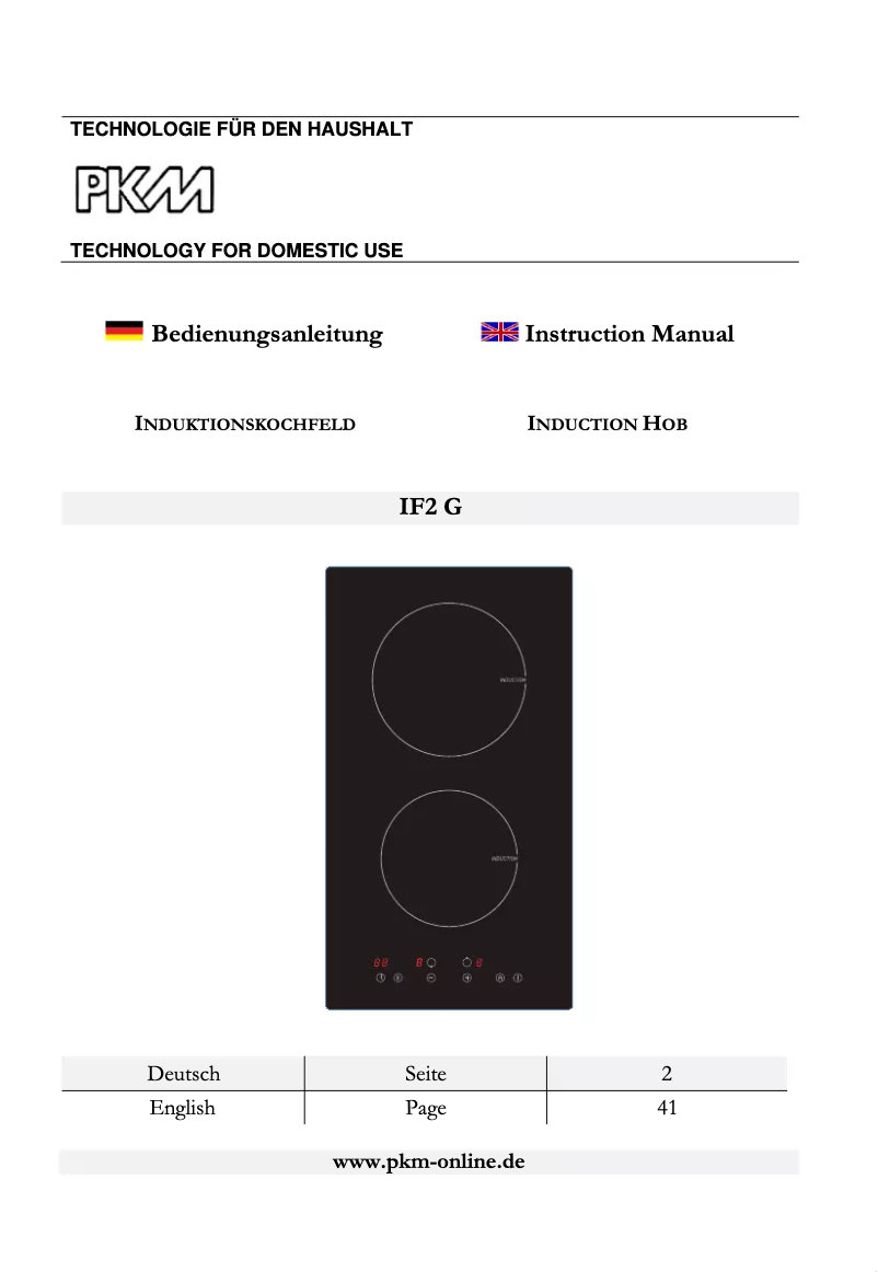 Imagen de la primera página del manual del dispositivo IF2 G