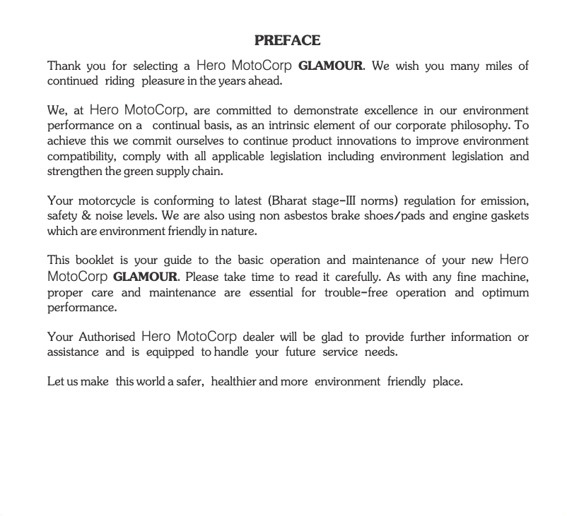 Página nº 1 - Manual de usuario Hero Glamour (2014)