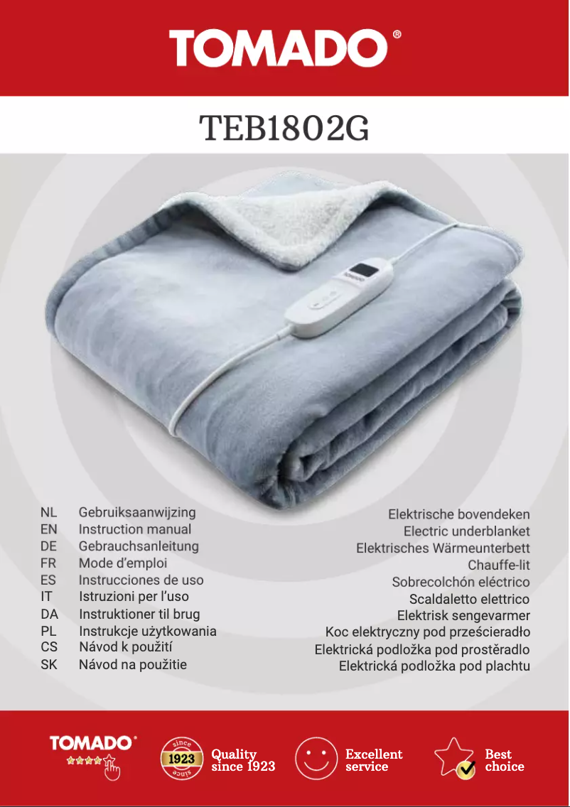 Imagen de la primera página del manual del dispositivo TEB1802G