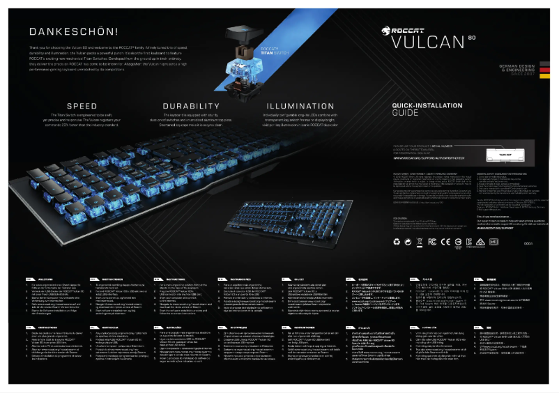 Página nº 1 - Manual de usuario Roccat Vulcan 80