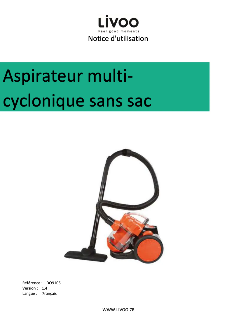 Página 1 del manual Manual de usuario Livoo DOH105