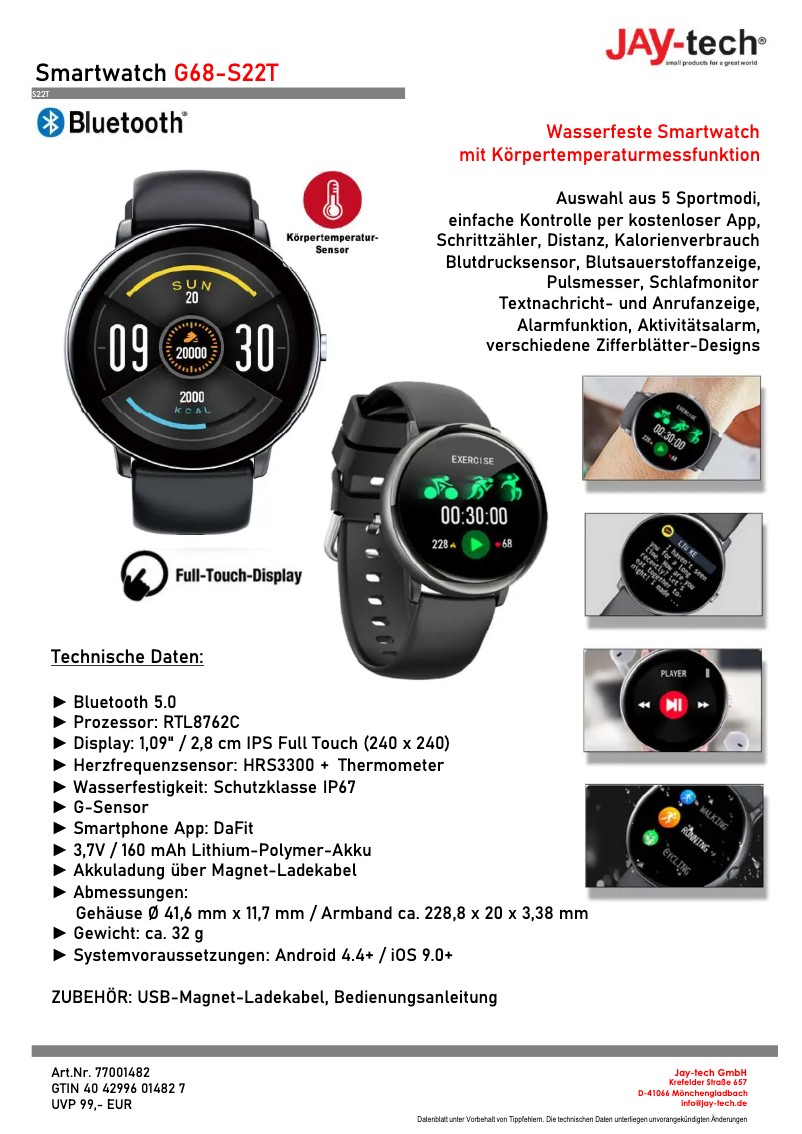 Imagen de la primera página del manual del dispositivo G68-S22T