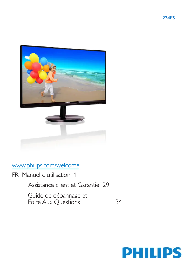 Imagen de la primera página del manual del dispositivo 234E5QHSB