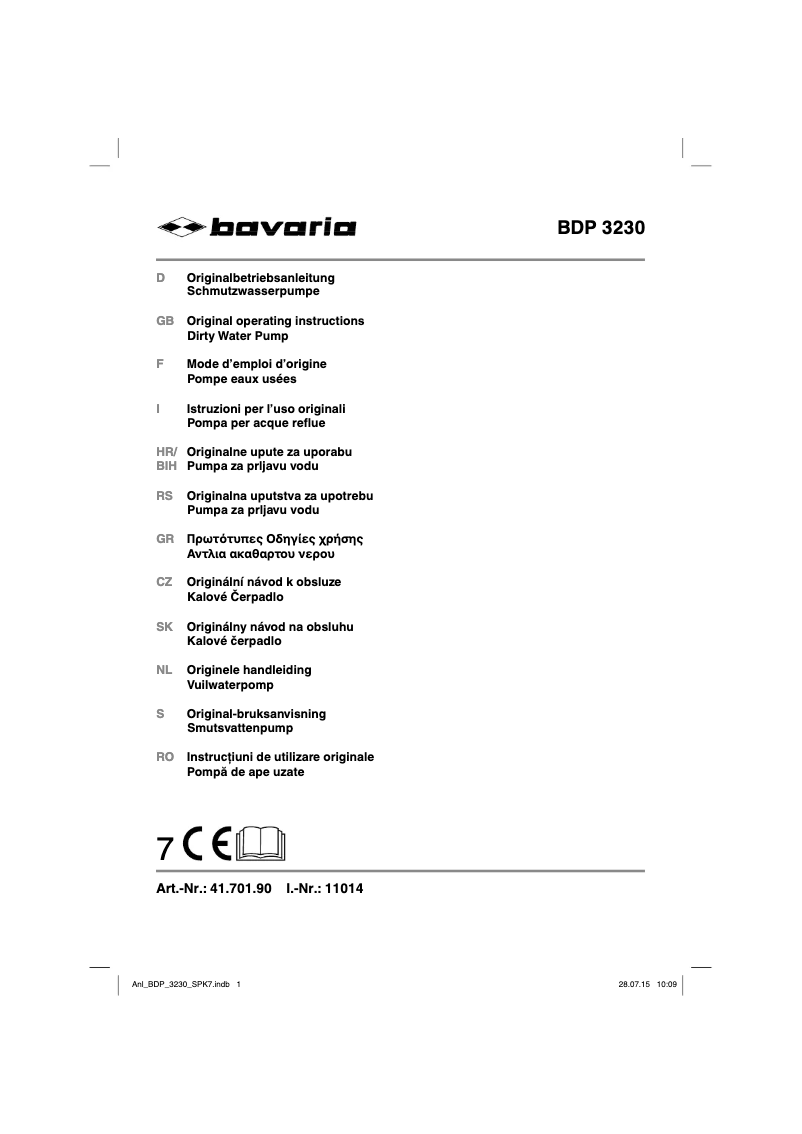 Página nº 1 - Manual de usuario Bavaria BDP 3230