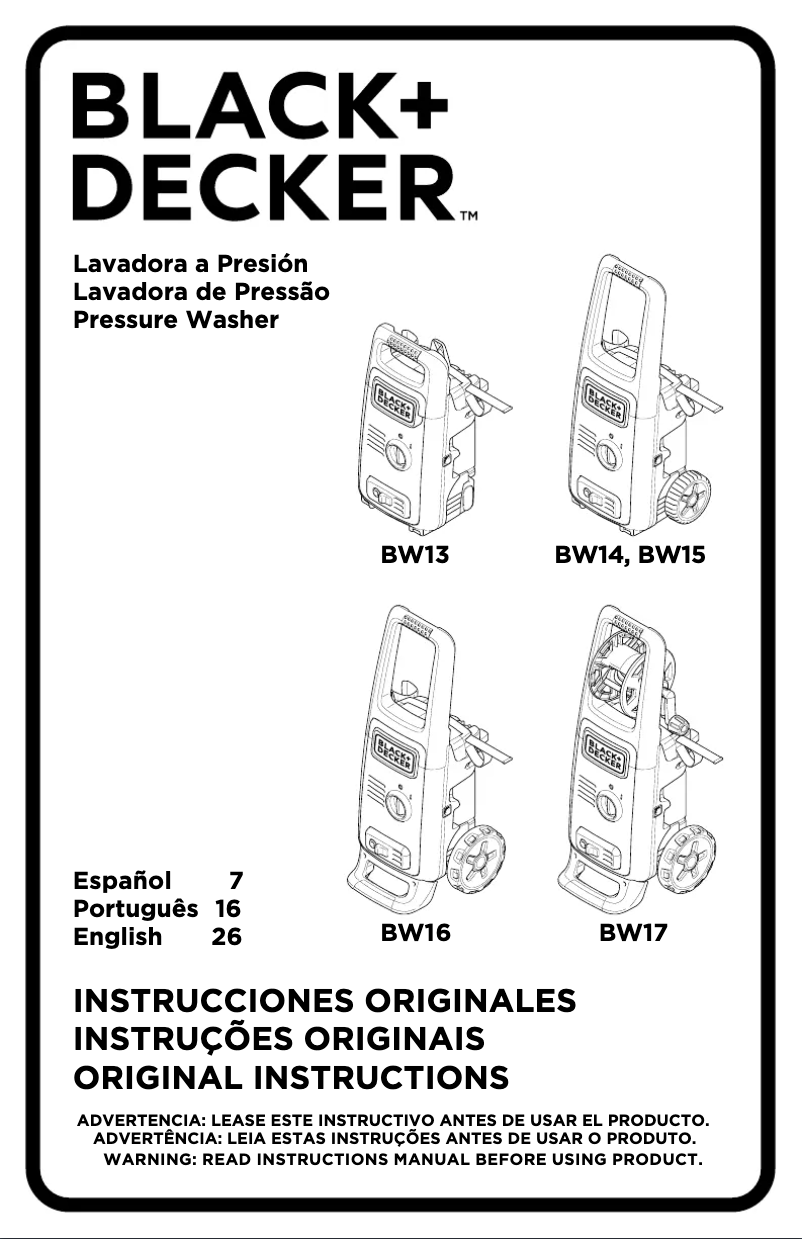 Imagen de la primera página del manual del dispositivo BW14