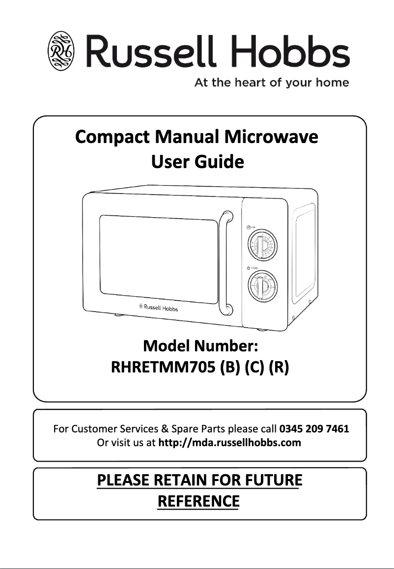 Imagen de la primera página del manual del dispositivo RHRETMM705C