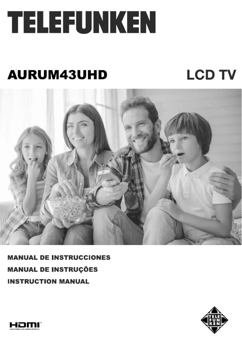 Imagen de la primera página del manual del dispositivo AURUM43UHD