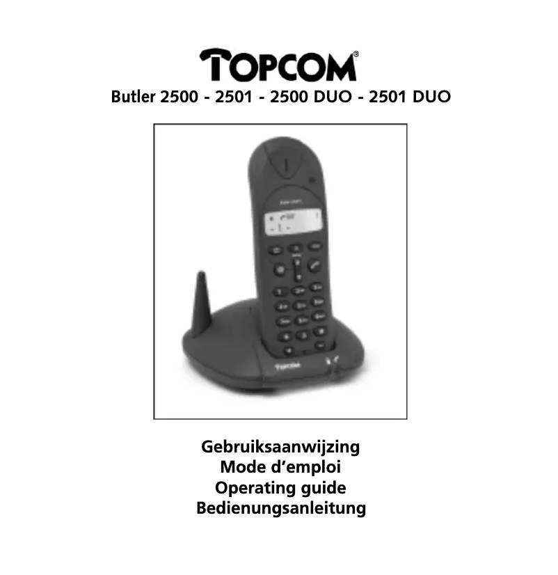 Imagen de la primera página del manual del dispositivo Butler 2501