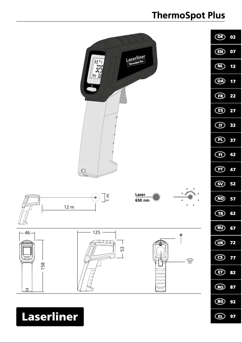 Imagen de la primera página del manual del dispositivo ThermoSpot Plus