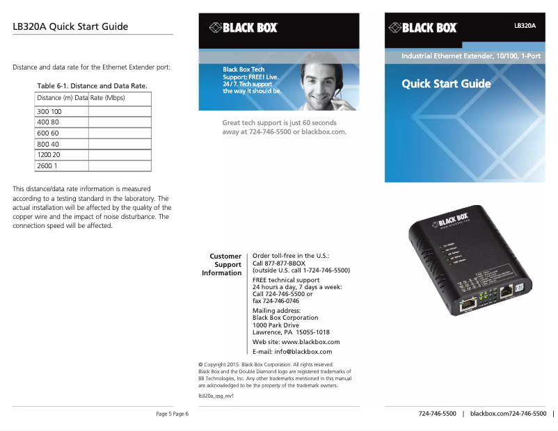 Página nº 1 - Manual de usuario Black Box LB320A