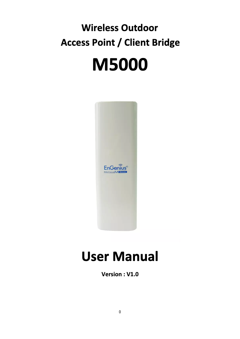 Imagen de la primera página del manual del dispositivo M5000