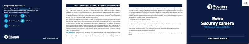 Imagen de la primera página del manual del dispositivo SWPRO-4KRLPK2-EU