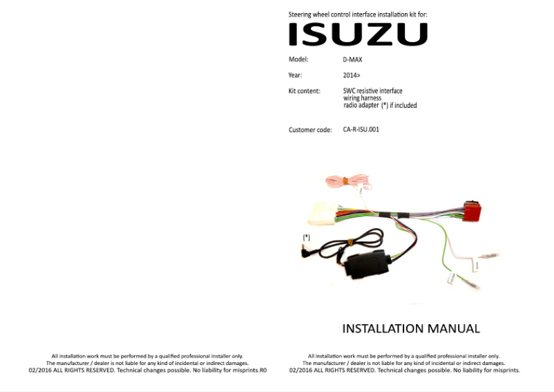 Imagen de la primera página del manual del dispositivo CA-R-ISU.001