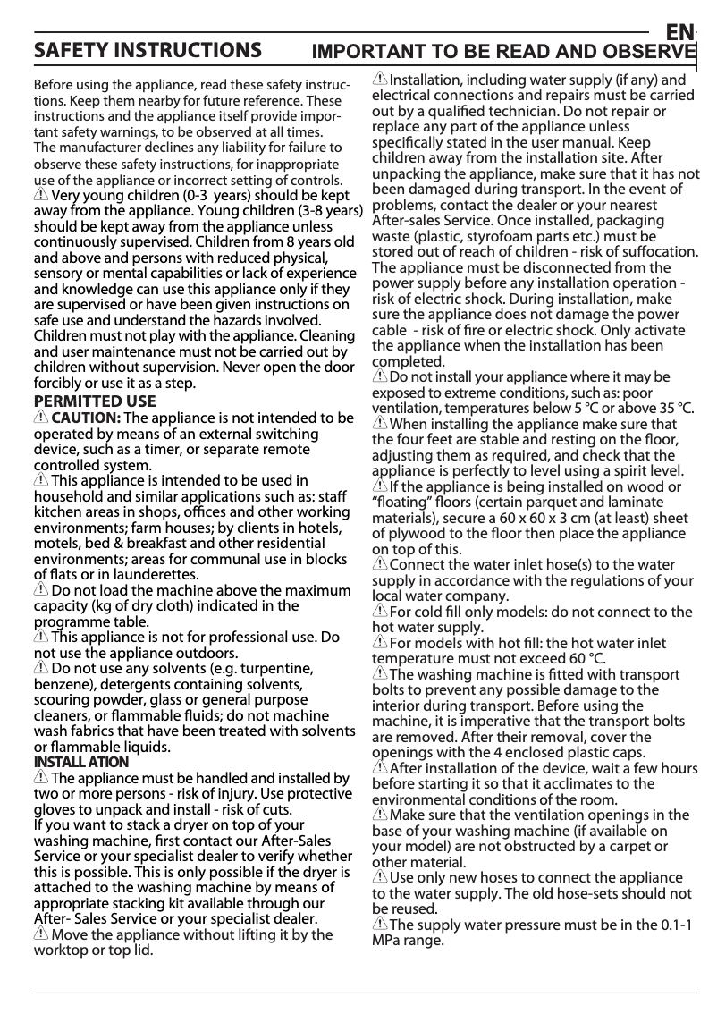 Imagen de la primera página del manual del dispositivo PWF X 873 A