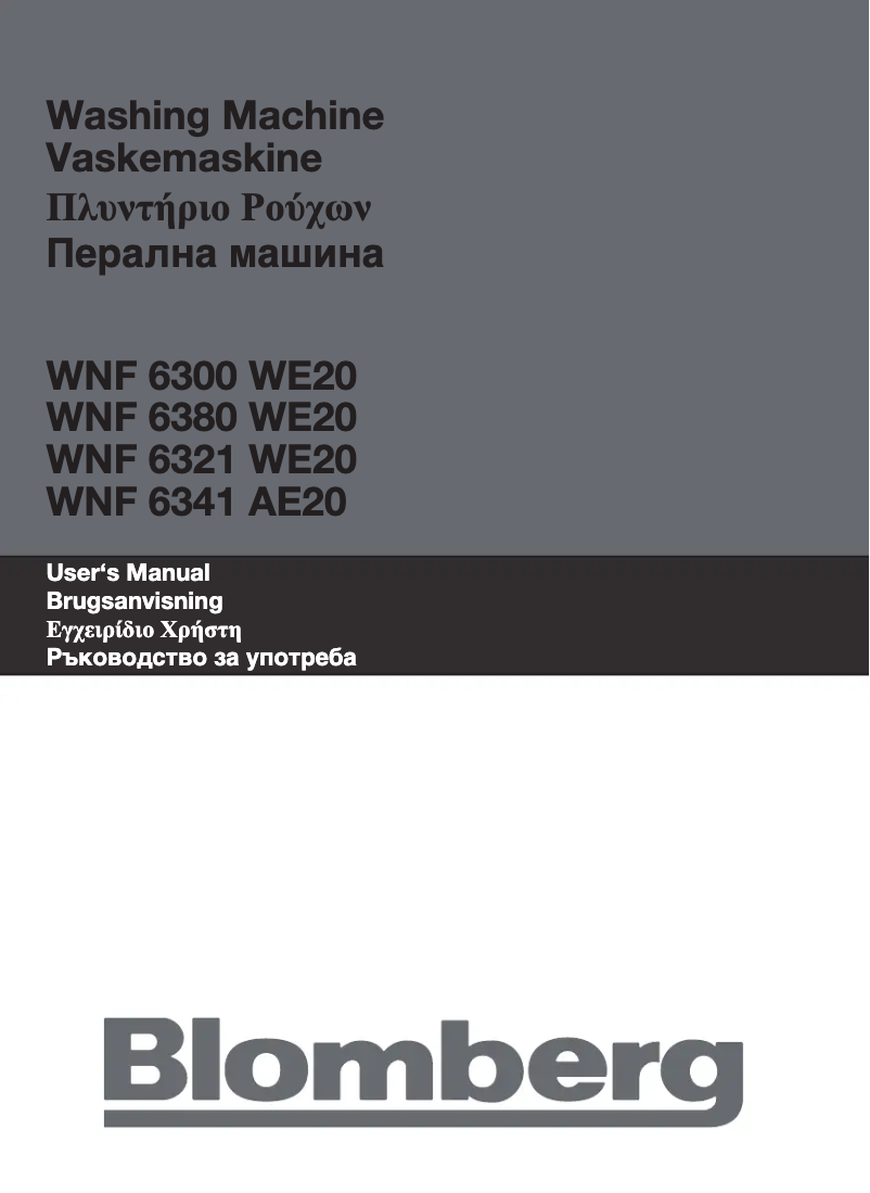 Página 1 del manual Manual de usuario Blomberg WNF 6321 WE20