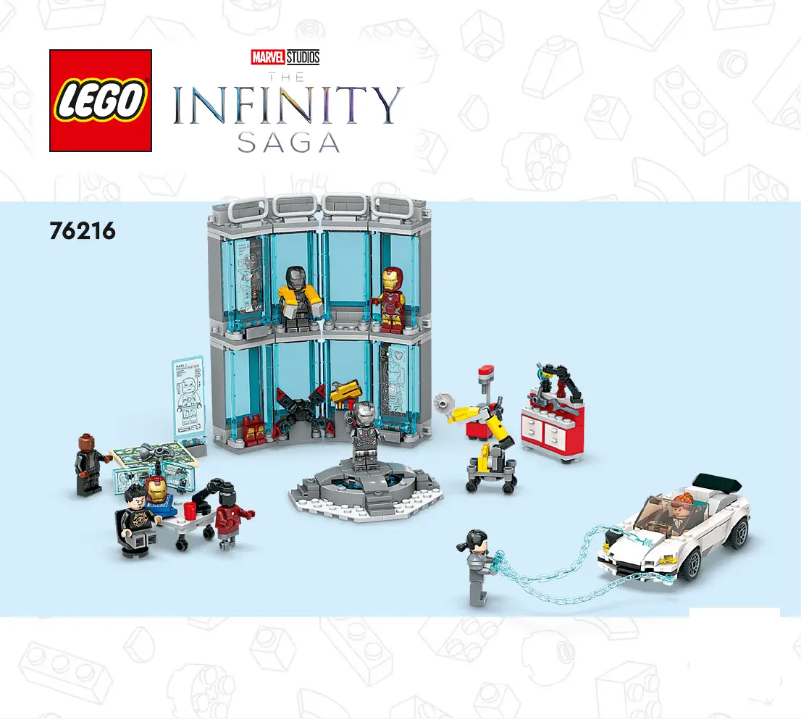 Imagen de la primera página del manual del dispositivo Marvel Studios 76216