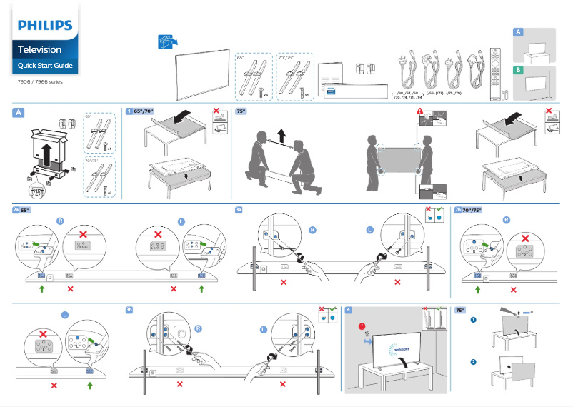 Página 1 del manual Guía de inicio rápido Philips 75PUT7906
