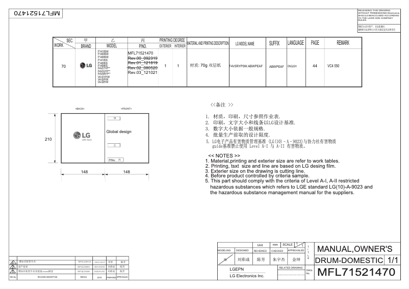 Imagen de la primera página del manual del dispositivo F16105SWD