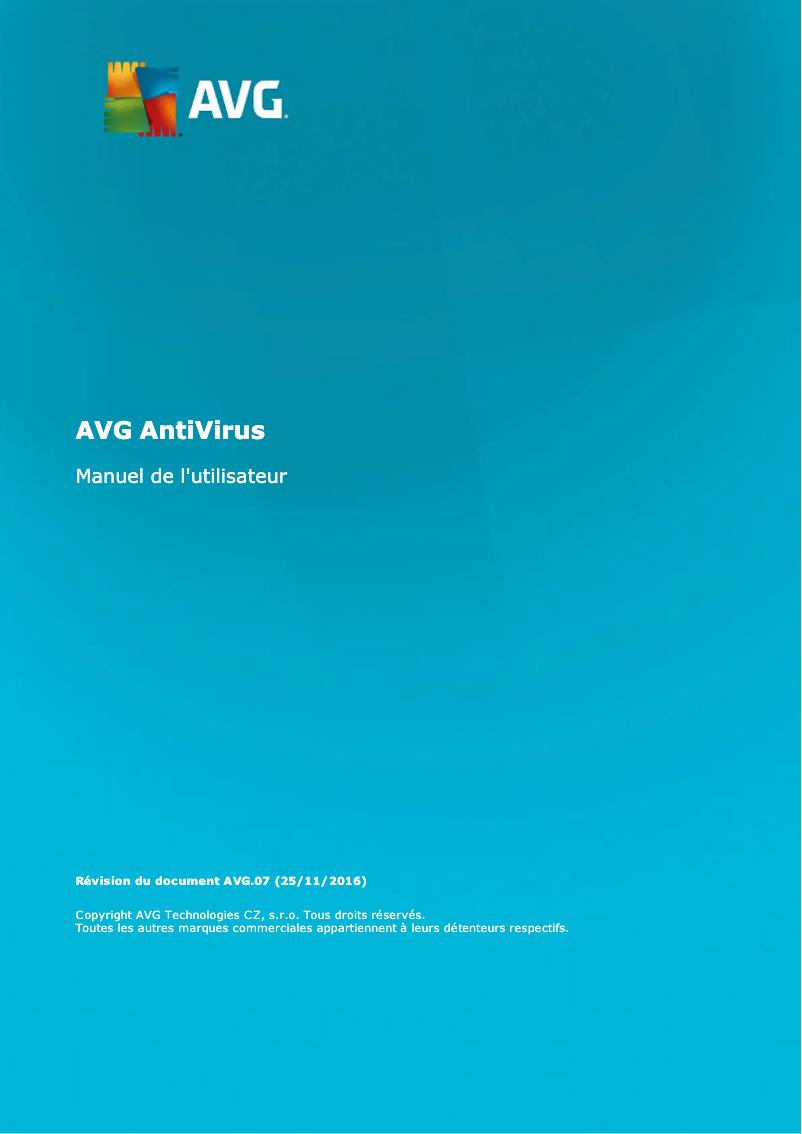 Imagen de la primera página del manual del dispositivo AntiVirus 2016