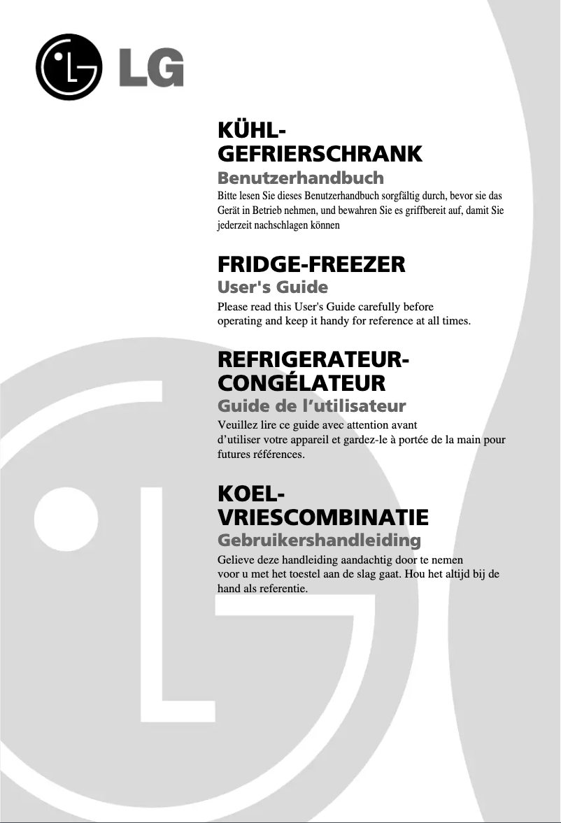 Página nº 1 - Manual de usuario LG GR-B459BAGZ