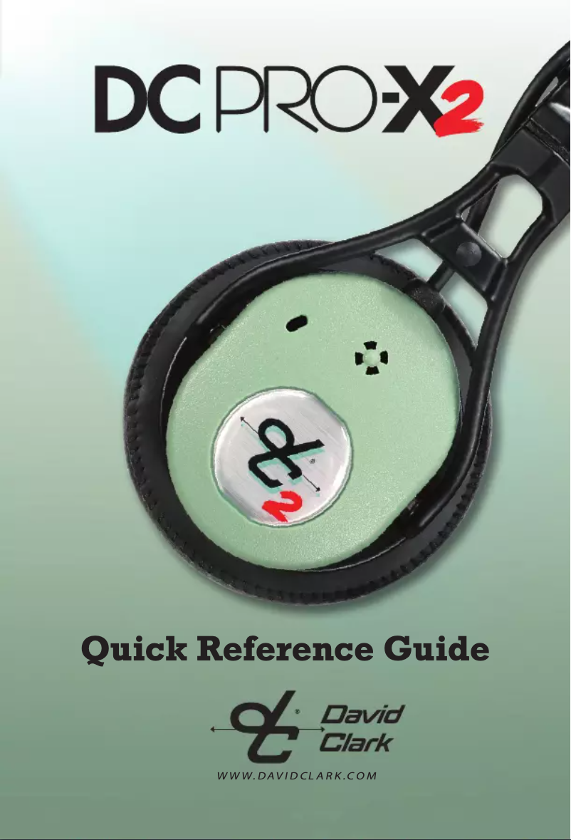 Página 1 del manual Manual de usuario David Clark DC Pro X2