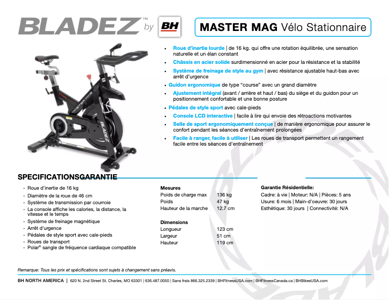 Página nº 1 - Ficha técnica Bladez Master Mag